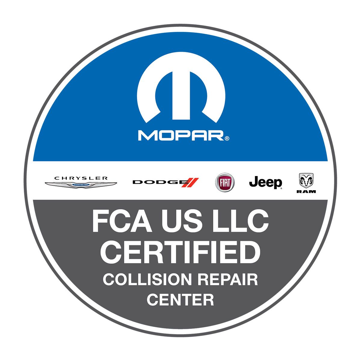 FCA US LLC Certified Collision Repair Center Logo