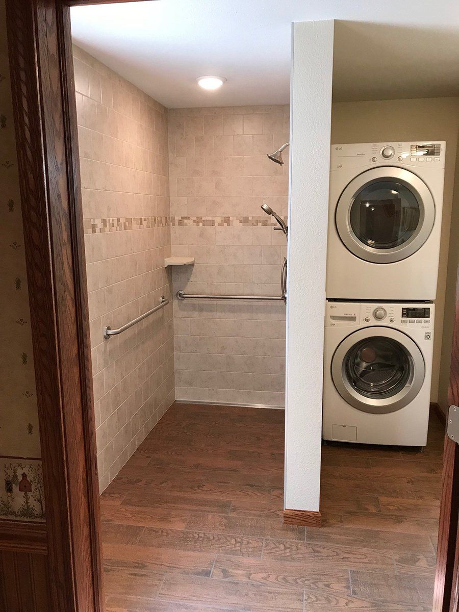Shower room and laundry room