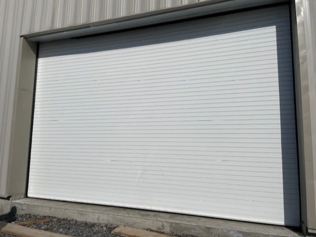white garage door