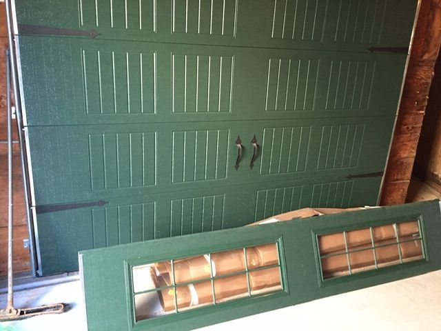 green metal door