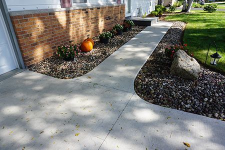 Concrete walkway