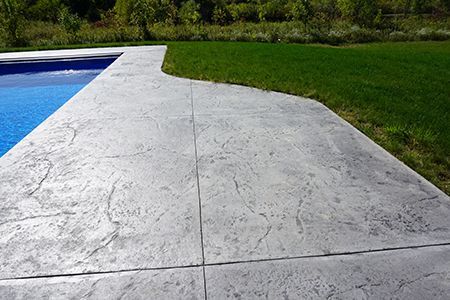 Concrete pool side