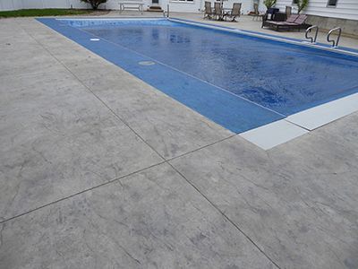 Concrete poolside