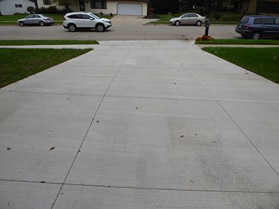 Concrete driveway