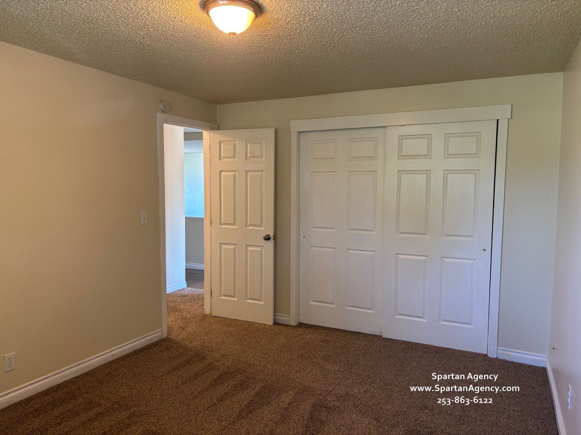 There is a closet in the middle of the room