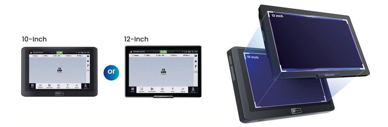 Two tablets: one with a 9-inch screen or one with a 12-inch screen.