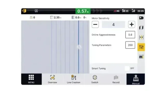 A screenshot of a computer screen showing a sensitivity of 0.57