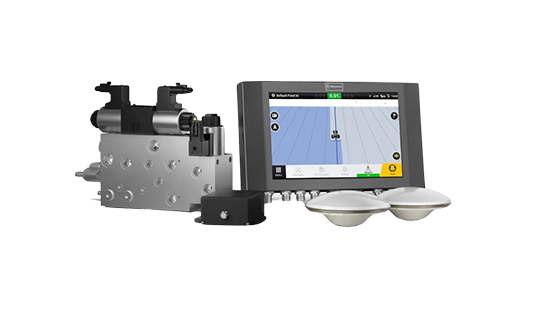 Navigation system with screen, GPS domes, and a mechanical component.