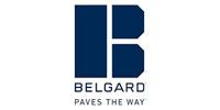 Belgard logo in blue with the slogan “Paves the Way”