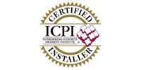 ICPI certified installer badge with gold seal and black text
