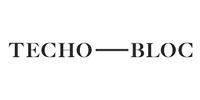 Black serif wordmark reading “TECHO—BLOC” on a white background.