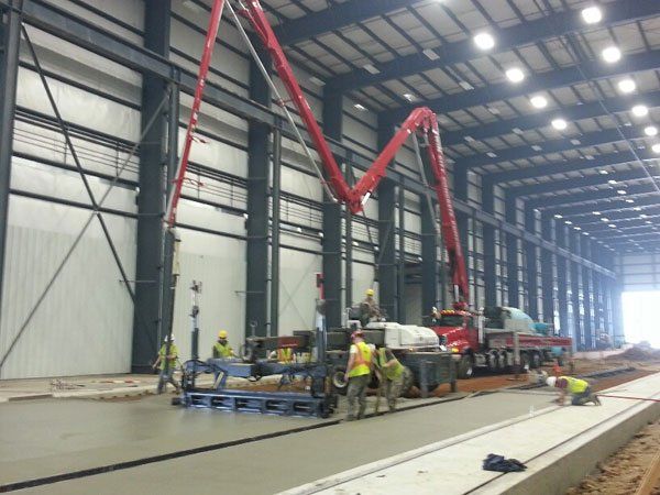 Commercial concrete pumping