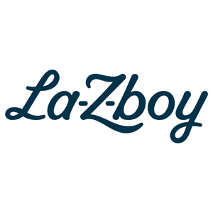 La-Z-Boy logo in navy blue script on a white background