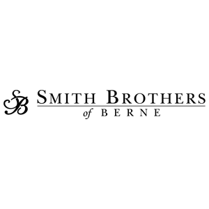 Smith Brothers of Berne logo in black serif text with stylized initials SB