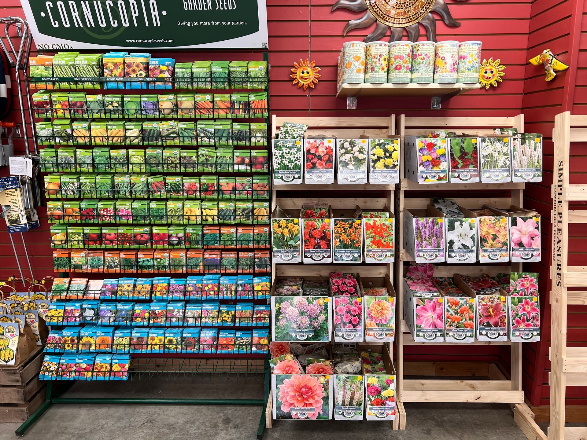 A store filled with lots of seeds and flowers.