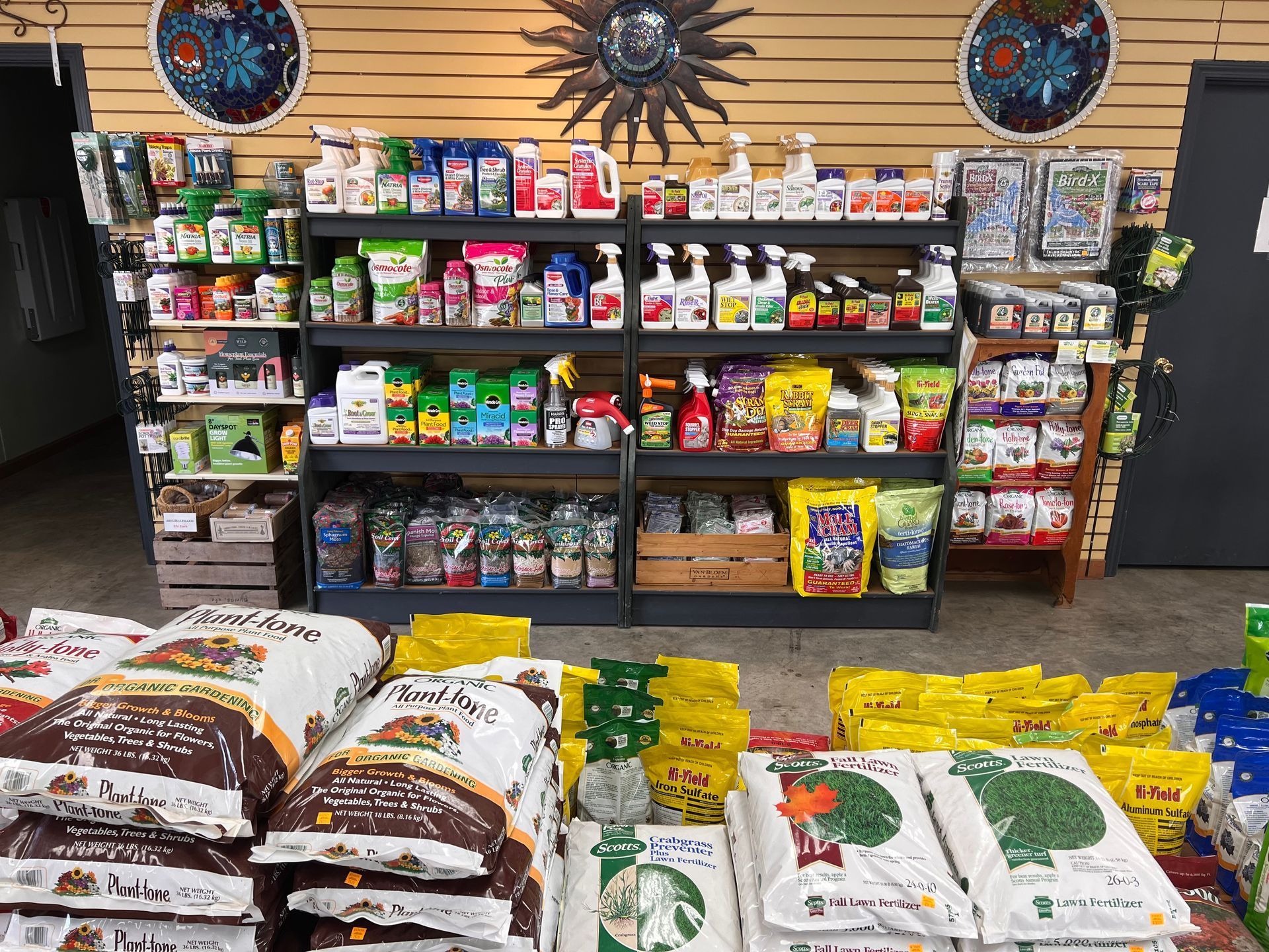 A store filled with lots of different types of gardening products.