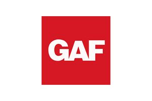 GAF logo in white text on a red square.