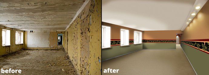 before and after room restoration