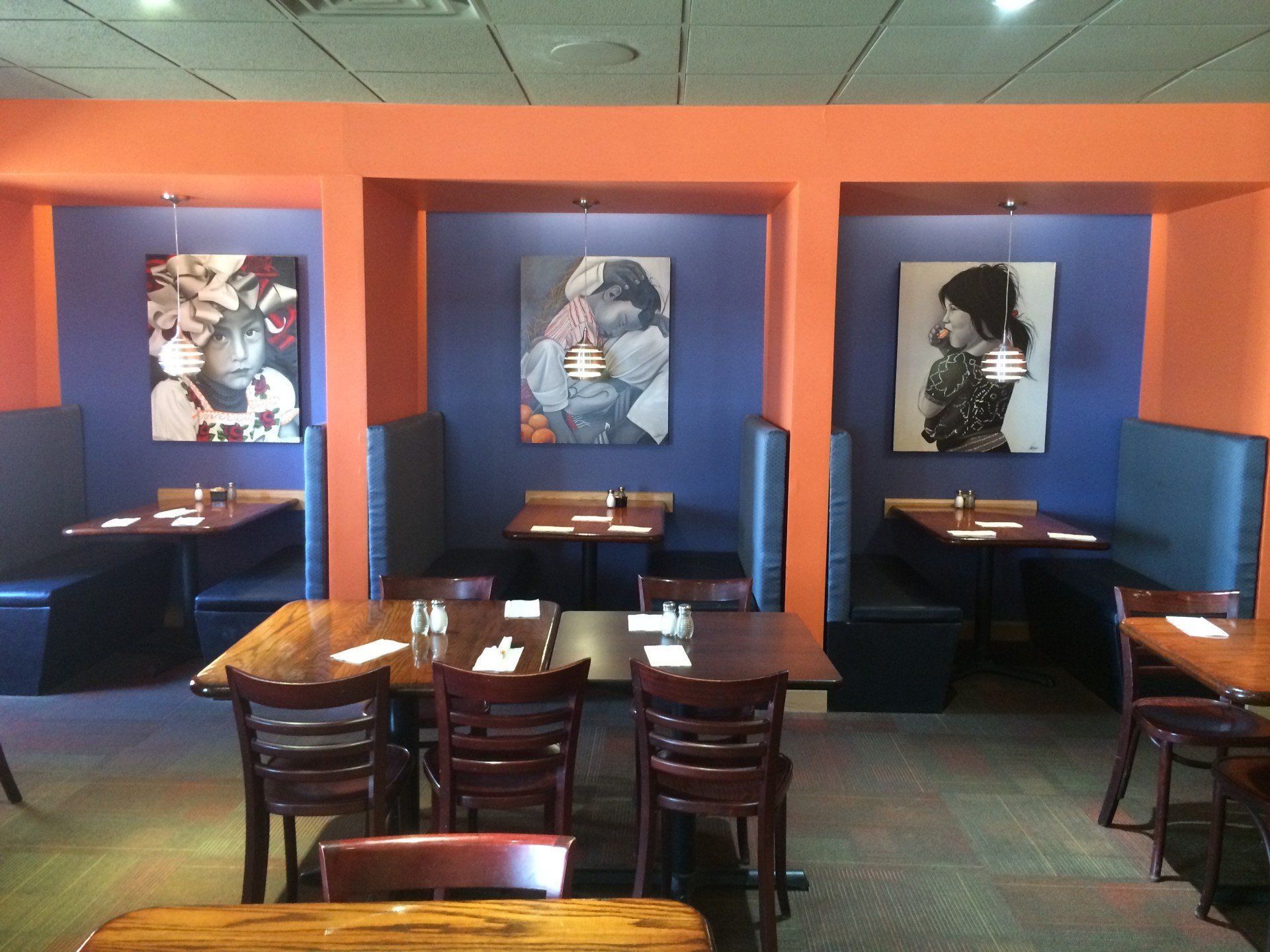 Interior of restaurant