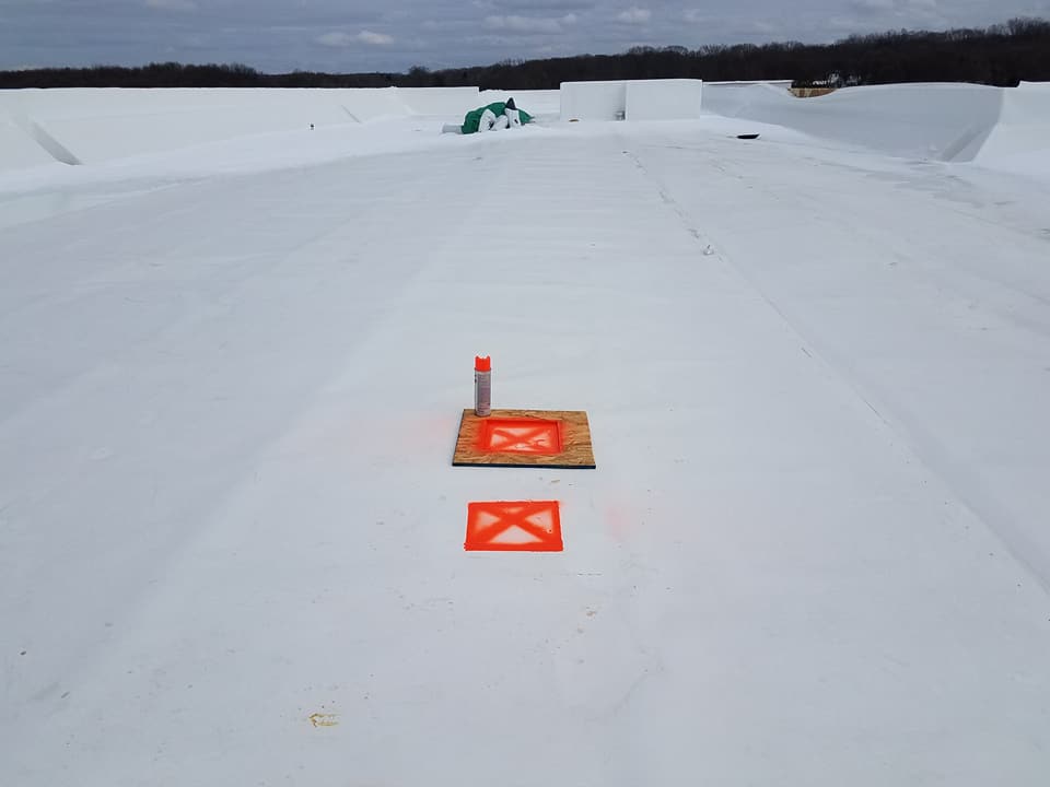 Hotel roof before duct installation