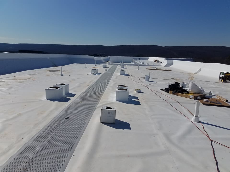 Hotel roof duct installation started