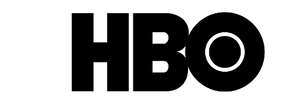 A black and white logo for hbo on a white background.