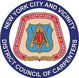 The logo for the new york city and vicinity district council of carpenters.