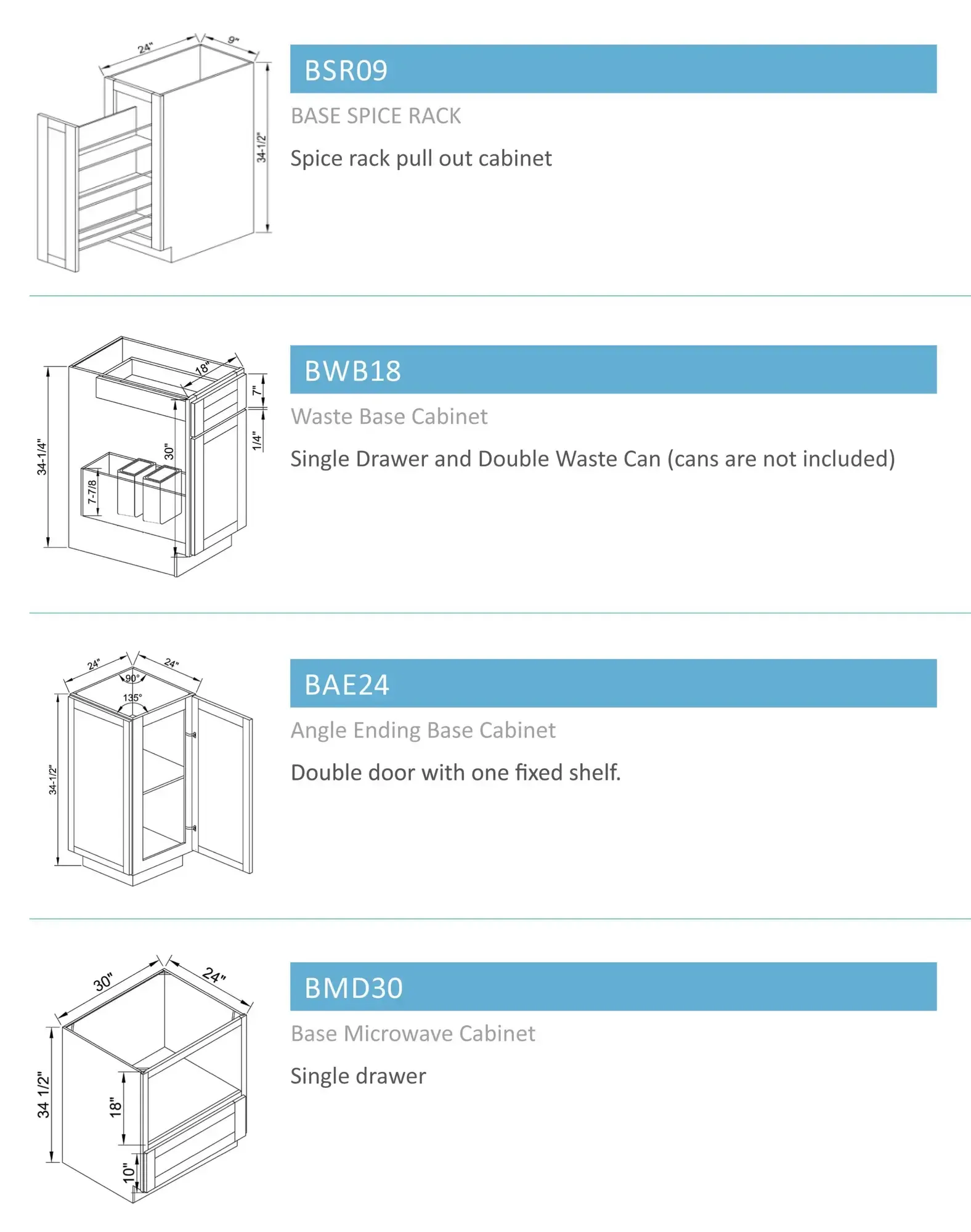 Base Cabinets page 4