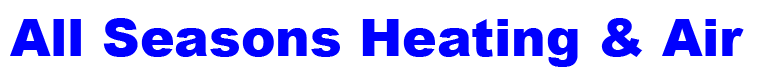 A blue logo for all seasons heating and air