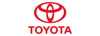 Toyota logo, red oval with interlocking shapes and 