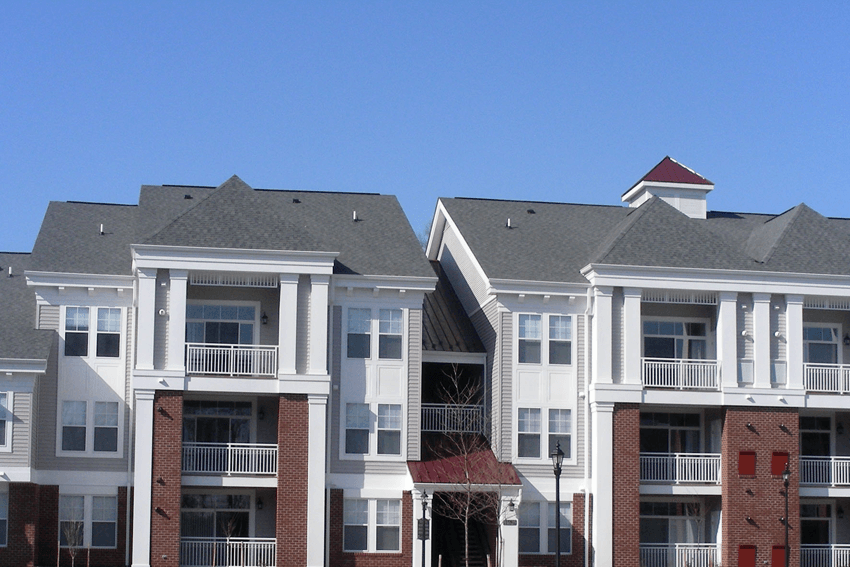 white apartment building