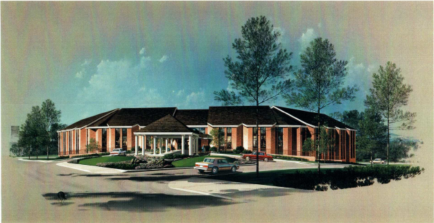 drawing of one-story building