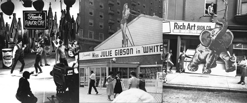Black-and-white collage of protest scenes with marchers, signs, and a storefront banner reading “July Gibson in White.”
