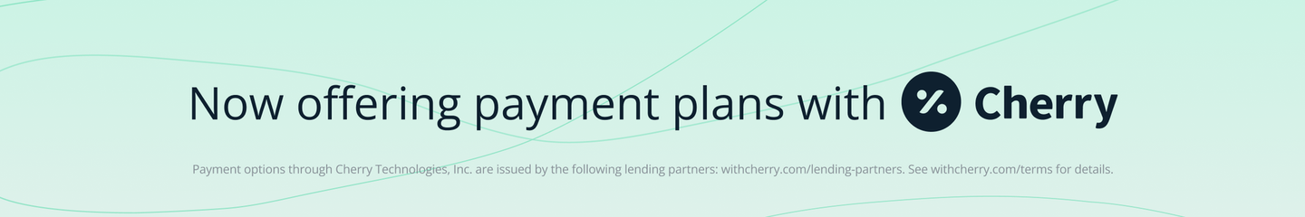 Now offering payment plans with % Cherry
