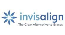 Invisalign logo with a blue flower and text: 
