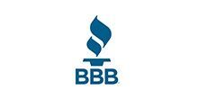 BBB logo with blue flame icon and bold blue letters on a white background