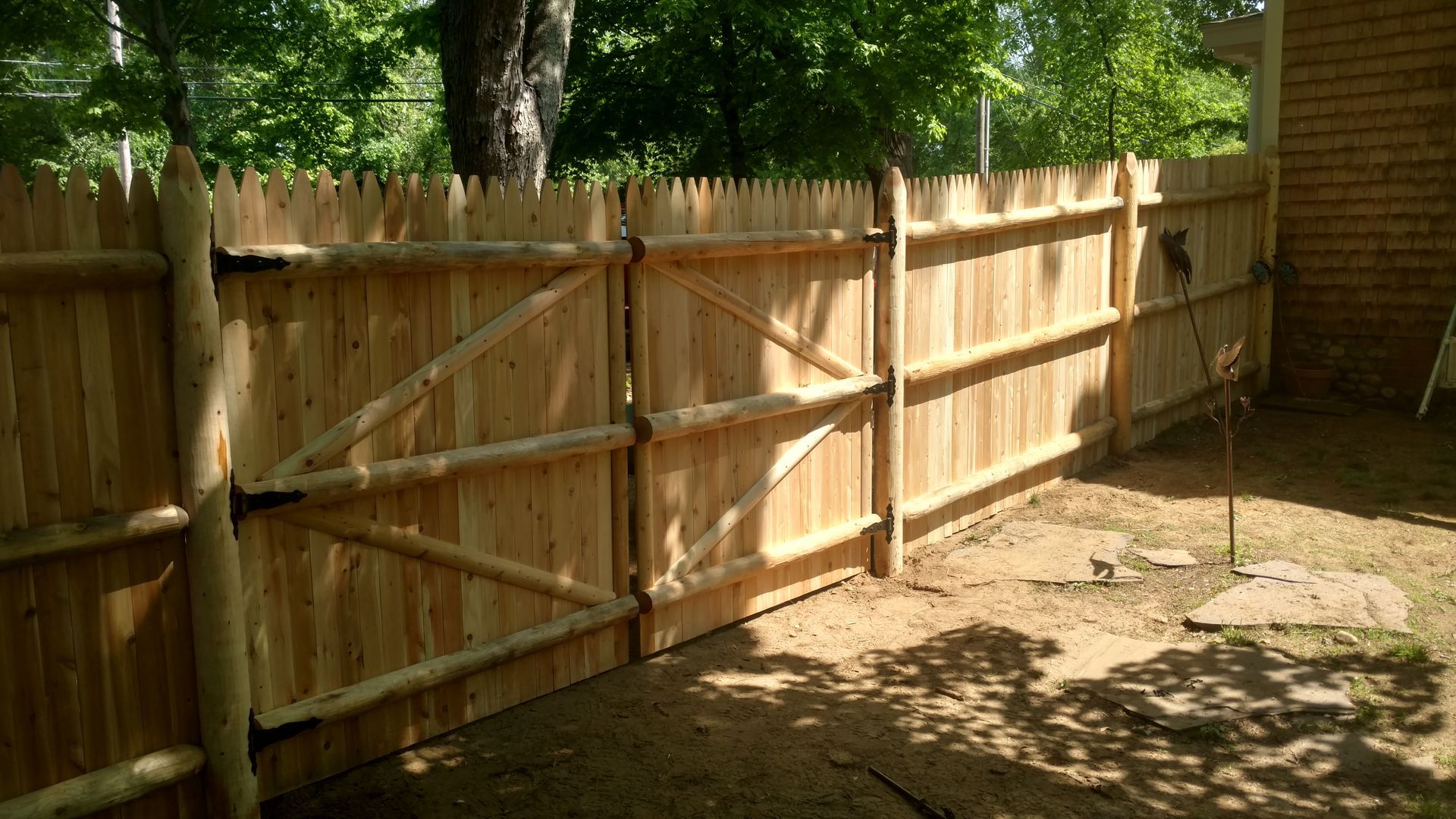 Wood fence
