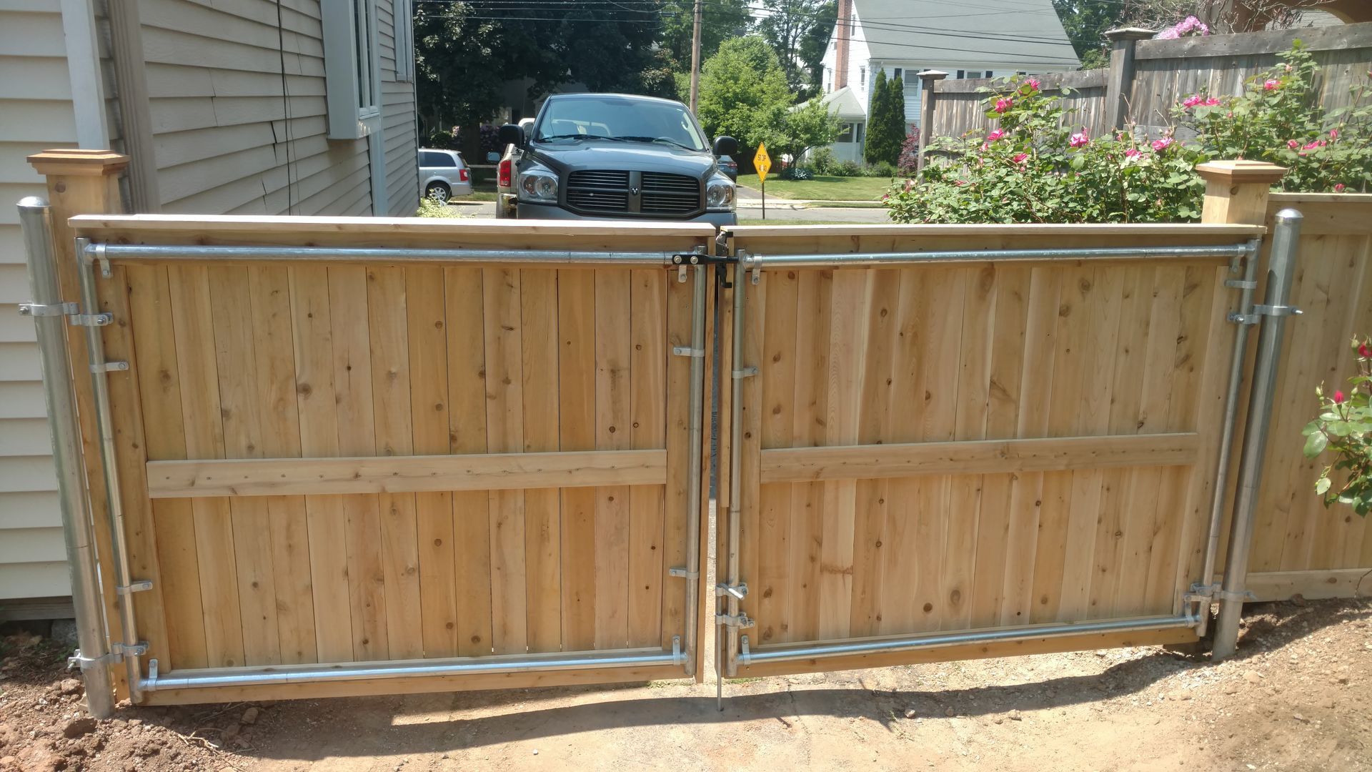 Wood fence