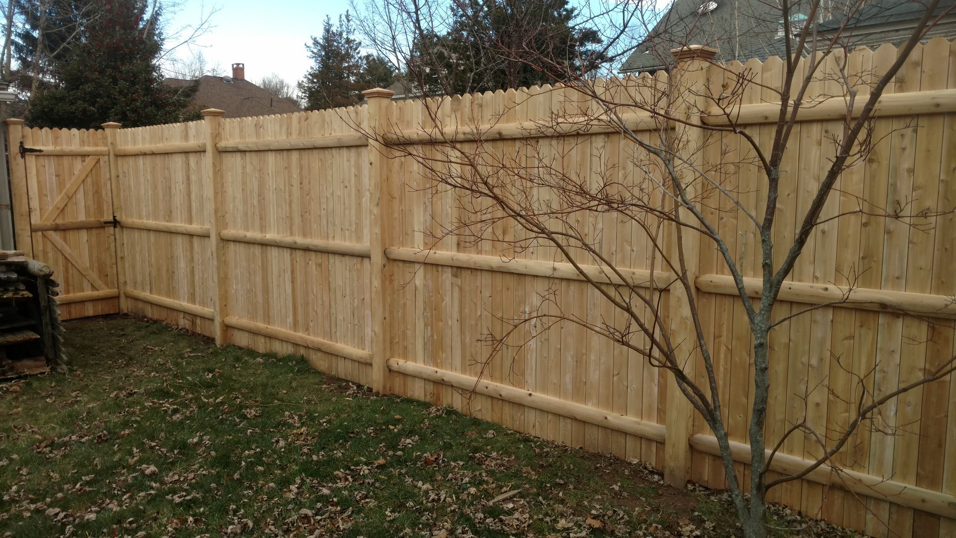 Wood fence