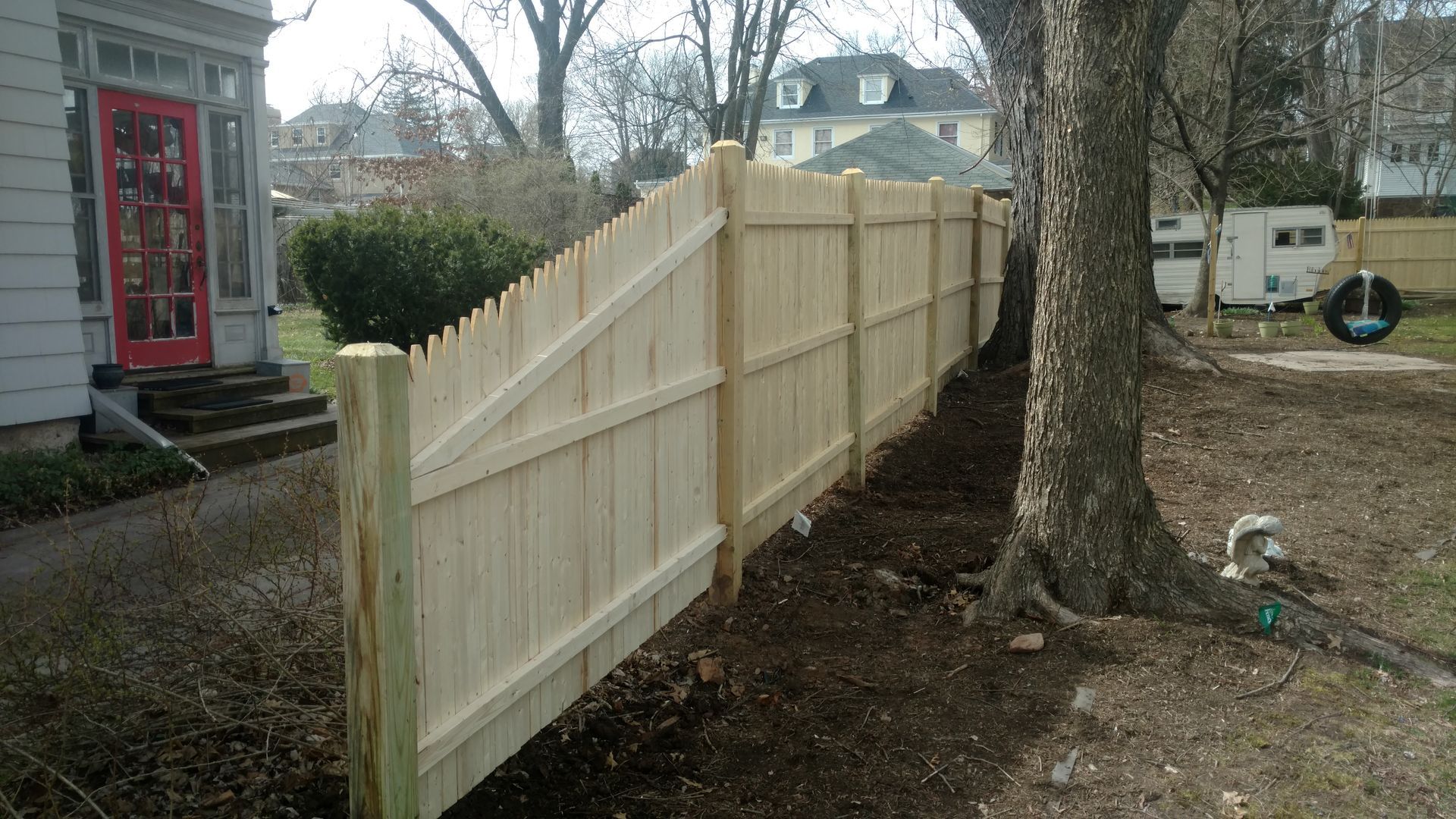 Wood fence