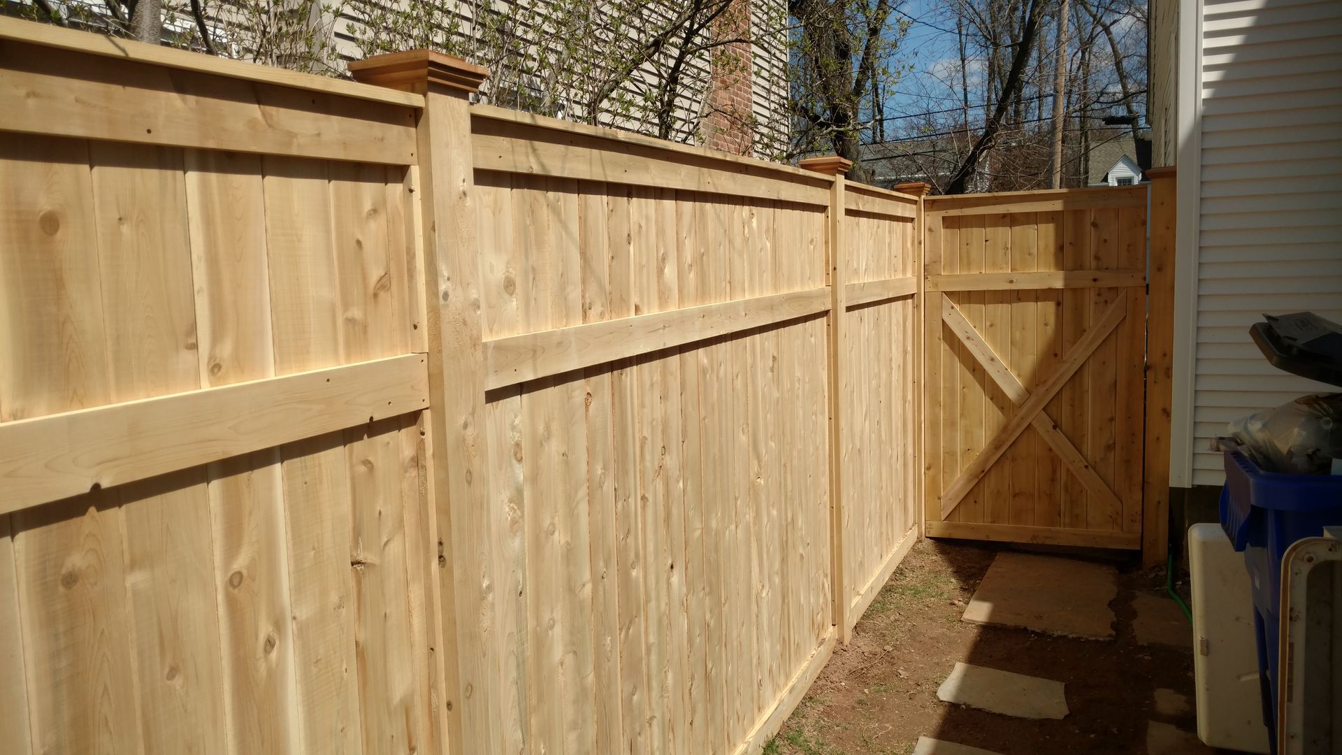 Wood fence