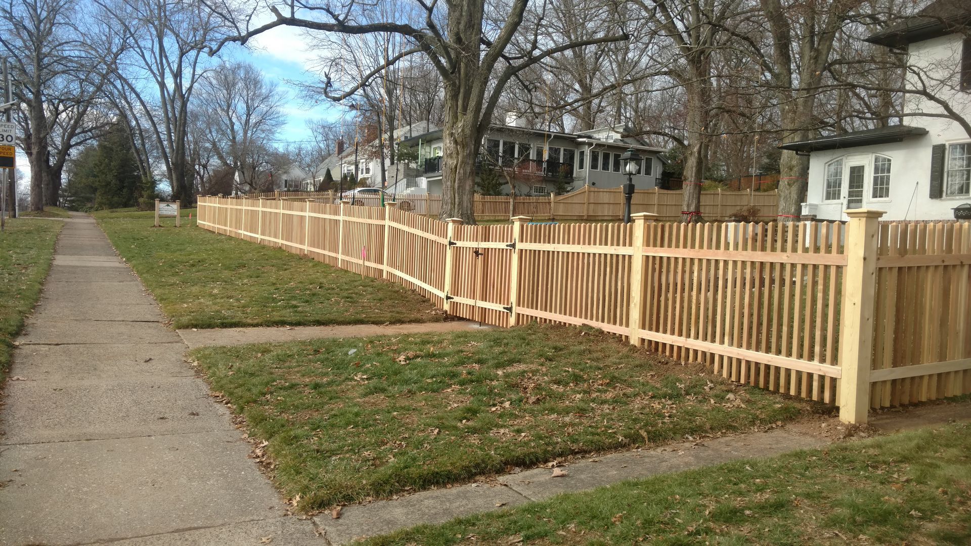 pressure treated wood fence