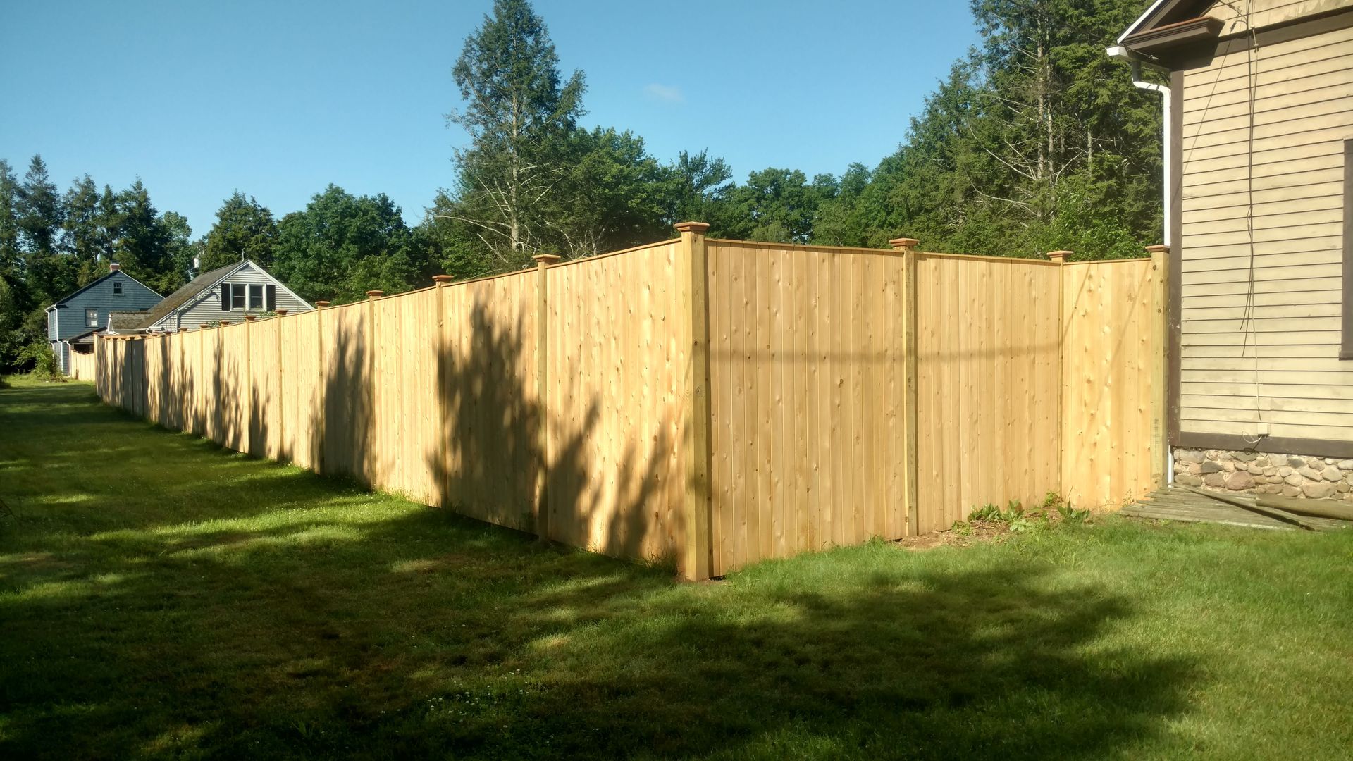 stockade wood fence
