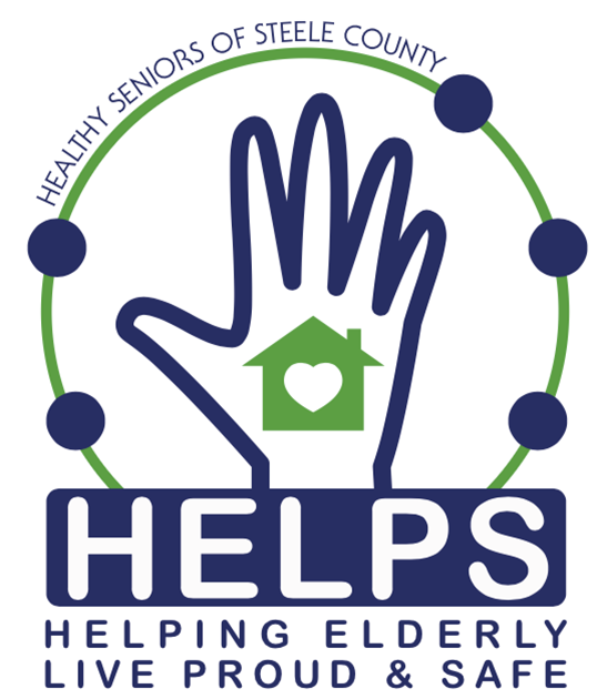 A logo for Helping Elderly Live Proud and Safe (HELPS)