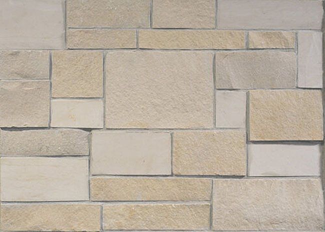 Glacier White / Buff Ledge Tile 50/50