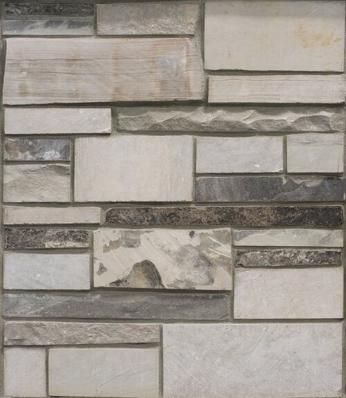 Rough Back Timber Gray Ledge Tile 50/50