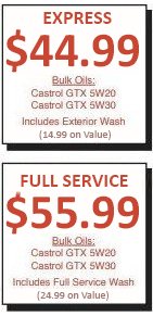 Full Service and Express promos