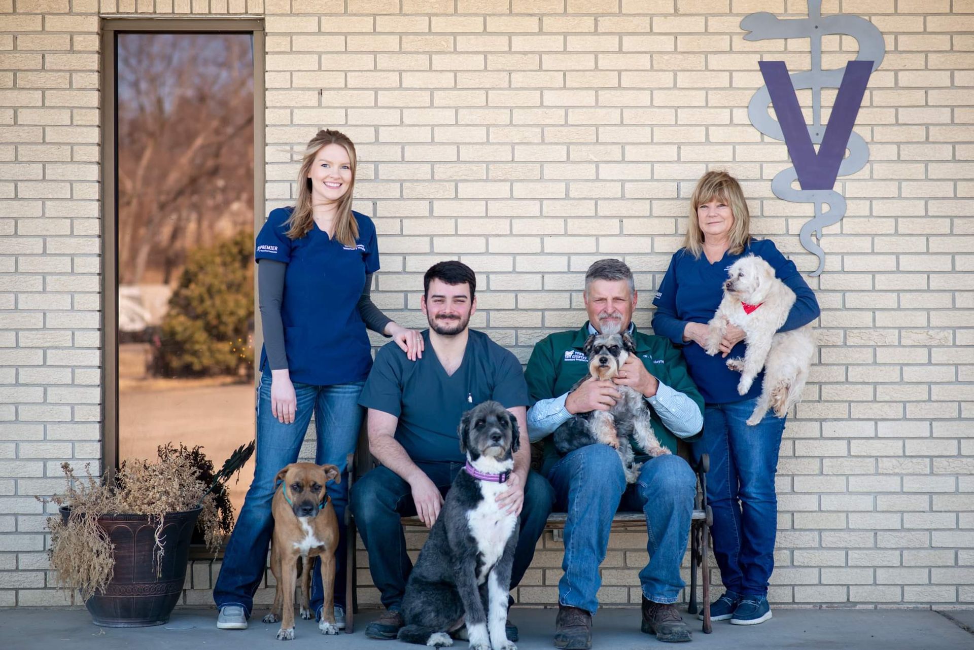 Town and country veterinary hospital staff
