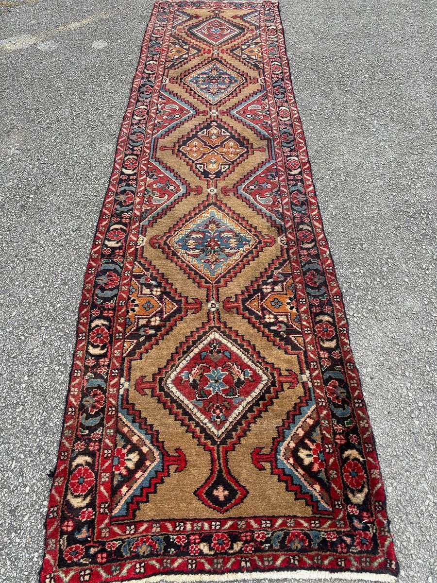 A rug with a detailed pattern on it.