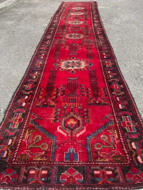 A rug with a detailed pattern on it.